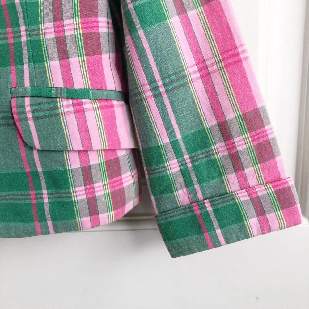Ralph Lauren | Pink & Green Plaid Blazer Girls 2T